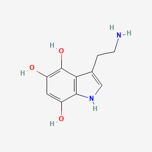 molecular formula C10H12N2O3 B14328395 3-(2-aminoethyl)-1H-indole-4,5,7-triol CAS No. 100513-77-7