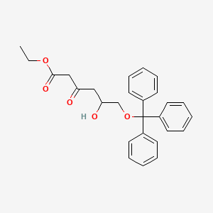 Ethyl 5-hydroxy-3-oxo-6-(triphenylmethoxy)hexanoate