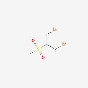 molecular formula C4H8Br2O2S B14328443 Propane, 1,3-dibromo-2-(methylsulfonyl)- CAS No. 106124-83-8