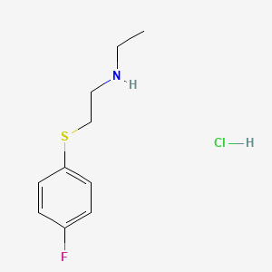 molecular formula C10H15ClFNS B1432845 N-ethyl-2-((4-fluorophenyl)thio)ethan-1-amine hydrochloride CAS No. 1864053-41-7