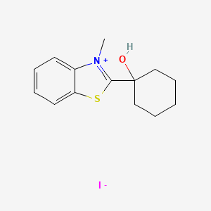 molecular formula C14H18INOS B14328470 2-(1-Hydroxycyclohexyl)-3-methyl-1,3-benzothiazol-3-ium iodide CAS No. 104151-44-2