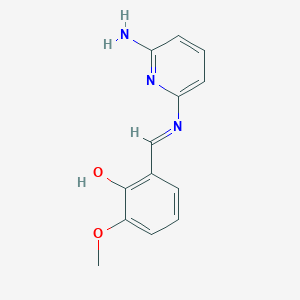 2-[(E)-(6-aminopyridin-2-yl)iminomethyl]-6-methoxyphenol