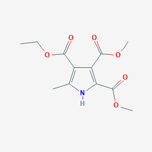 molecular formula C12H15NO6 B14328493 4-Ethyl 2,3-dimethyl 5-methyl-1H-pyrrole-2,3,4-tricarboxylate CAS No. 106748-22-5