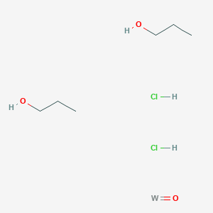 molecular formula C6H18Cl2O3W B14328512 Propan-1-ol--oxotungsten--hydrogen chloride (2/1/2) CAS No. 103137-73-1