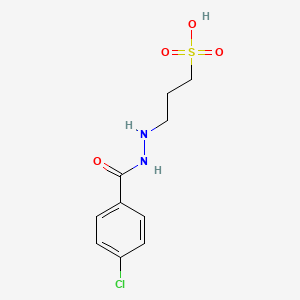 3-(2-(4-Chlorobenzoyl)hydrazinyl)propane-1-sulfonic acid