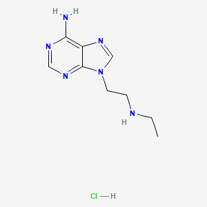 molecular formula C9H15ClN6 B1432854 9-(2-(ethylamino)ethyl)-9H-purin-6-amine hydrochloride CAS No. 1864055-97-9