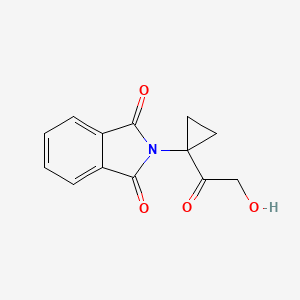 molecular formula C13H11NO4 B14328559 2-[1-(Hydroxyacetyl)cyclopropyl]-1H-isoindole-1,3(2H)-dione CAS No. 110347-80-3