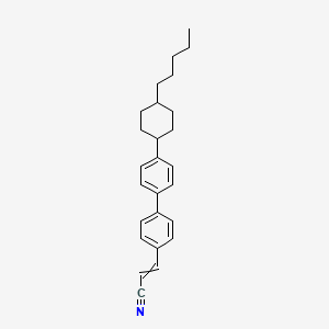 molecular formula C26H31N B14328605 3-[4-[4-(4-Pentylcyclohexyl)phenyl]phenyl]prop-2-enenitrile CAS No. 96660-36-5