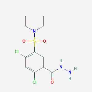 2,4-Dichloro-N,N-diethyl-5-(hydrazinecarbonyl)benzene-1-sulfonamide