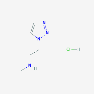 molecular formula C5H11ClN4 B1432862 N-methyl-2-(1H-1,2,3-triazol-1-yl)ethan-1-amine hydrochloride CAS No. 1864059-48-2