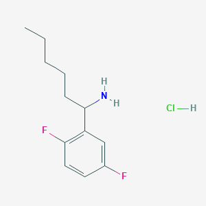 molecular formula C12H18ClF2N B1432866 1-(2,5-Difluorophenyl)hexan-1-amine hydrochloride CAS No. 1864074-28-1