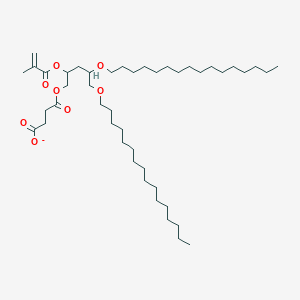 molecular formula C45H83O8- B14328667 4-[4,5-Dihexadecoxy-2-(2-methylprop-2-enoyloxy)pentoxy]-4-oxobutanoate CAS No. 105473-51-6