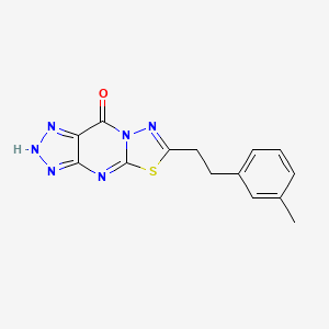 (1,3,4)Thiadiazolo(3,2-a)-1,2,3-triazolo(4,5-d)pyrimidin-9(1H)-one, 6-(2-(3-methylphenyl)ethyl)-