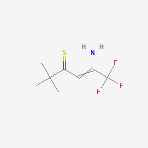 molecular formula C8H12F3NS B14328693 5-Amino-6,6,6-trifluoro-2,2-dimethylhex-4-ene-3-thione CAS No. 105977-14-8