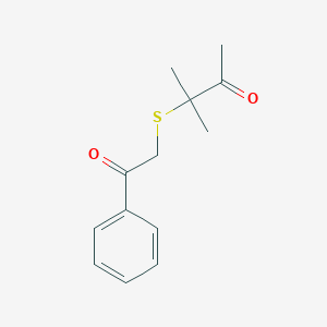 3-Methyl-3-[(2-oxo-2-phenylethyl)sulfanyl]butan-2-one