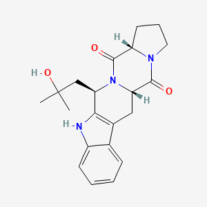 (1S,12R,15S)-12-(2-hydroxy-2-methylpropyl)-10,13,19-triazapentacyclo[11.7.0.03,11.04,9.015,19]icosa-3(11),4,6,8-tetraene-14,20-dione