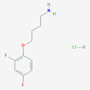 molecular formula C10H14ClF2NO B1432877 4-(2,4-Difluorophenoxy)butan-1-amine hydrochloride CAS No. 1864064-52-7