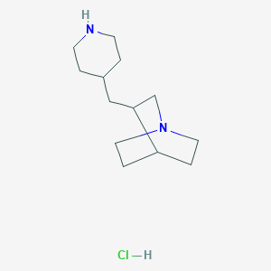 molecular formula C13H25ClN2 B1432882 3-(Piperidin-4-ylmethyl)quinuclidine hydrochloride CAS No. 1823490-04-5