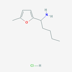 molecular formula C10H18ClNO B1432883 1-(5-Methylfuran-2-yl)pentan-1-amine hydrochloride CAS No. 1864074-44-1