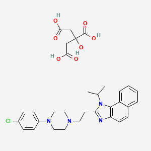 2-[2-[4-(4-chlorophenyl)piperazin-1-yl]ethyl]-1-propan-2-ylbenzo[e]benzimidazole;2-hydroxypropane-1,2,3-tricarboxylic acid