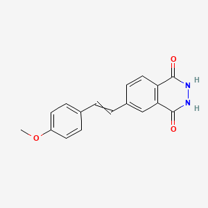 molecular formula C17H14N2O3 B14328834 6-[2-(4-Methoxyphenyl)ethenyl]-2,3-dihydrophthalazine-1,4-dione CAS No. 102126-34-1