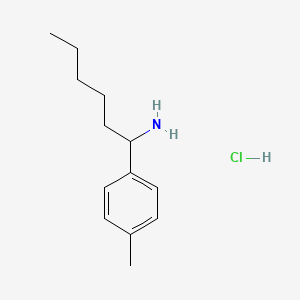 molecular formula C13H22ClN B1432884 1-(p-Tolyl)hexan-1-amine hydrochloride CAS No. 1864057-05-5