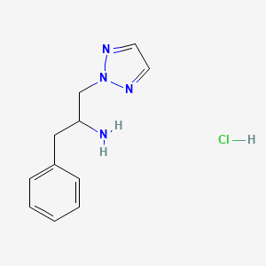 molecular formula C11H15ClN4 B1432887 1-phenyl-3-(2H-1,2,3-triazol-2-yl)propan-2-amine hydrochloride CAS No. 1823316-41-1