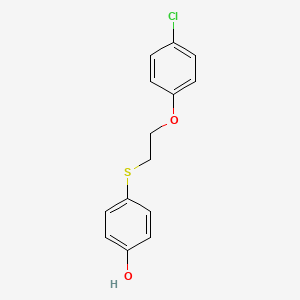 4-{[2-(4-Chlorophenoxy)ethyl]sulfanyl}phenol