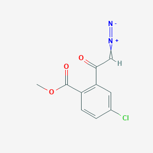 molecular formula C10H7ClN2O3 B14328986 1-[5-Chloro-2-(methoxycarbonyl)phenyl]-2-diazonioethen-1-olate CAS No. 109702-73-0