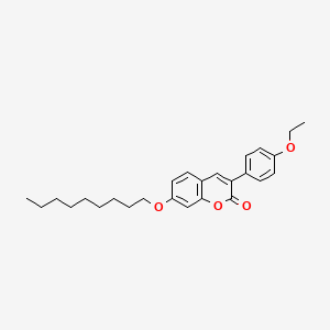 molecular formula C26H32O4 B14328996 3-(4-Ethoxyphenyl)-7-(nonyloxy)-2H-1-benzopyran-2-one CAS No. 98458-44-7