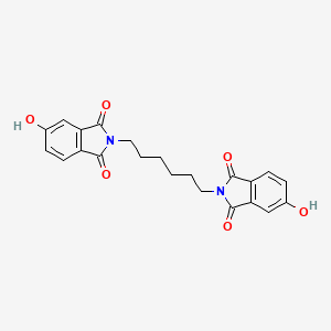 molecular formula C22H20N2O6 B14329006 2,2'-(Hexane-1,6-diyl)bis(5-hydroxy-1H-isoindole-1,3(2H)-dione) CAS No. 106010-59-7