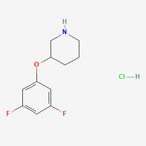 molecular formula C11H14ClF2NO B1432902 3-(3,5-Difluorophenoxy)piperidine hydrochloride CAS No. 1864064-75-4