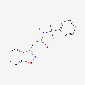 1,2-Benzisoxazole-3-acetamide, N-(alpha,alpha-dimethylbenzyl)-