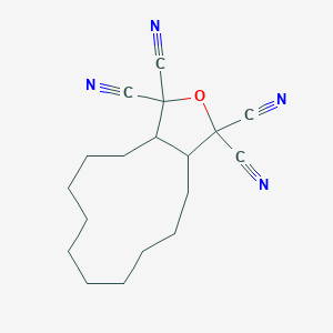 molecular formula C18H22N4O B14329065 Dodecahydrocyclododeca[c]furan-1,1,3,3-tetracarbonitrile CAS No. 108933-09-1