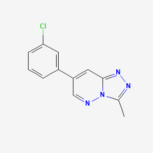 molecular formula C12H9ClN4 B14329083 1,2,4-Triazolo(4,3-b)pyridazine, 7-(3-chlorophenyl)-3-methyl- CAS No. 100078-94-2