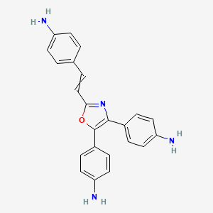 molecular formula C23H20N4O B14329095 4,4'-{2-[2-(4-Aminophenyl)ethenyl]-1,3-oxazole-4,5-diyl}dianiline CAS No. 110007-74-4