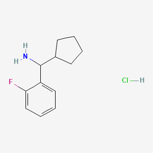 molecular formula C12H17ClFN B1432913 环戊基(2-氟苯基)甲胺盐酸盐 CAS No. 1956325-49-7