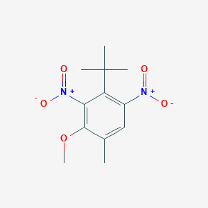 molecular formula C12H16N2O5 B14329133 Benzene, 2-(1,1-dimethylethyl)-4-methoxy-5-methyl-1,3-dinitro- CAS No. 99758-79-9