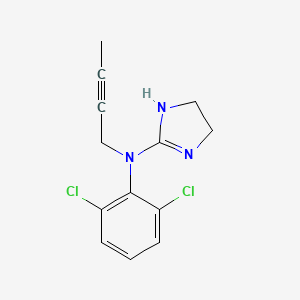 molecular formula C13H13Cl2N3 B14329143 N-(But-2-yn-1-yl)-N-(2,6-dichlorophenyl)-4,5-dihydro-1H-imidazol-2-amine CAS No. 106342-72-7