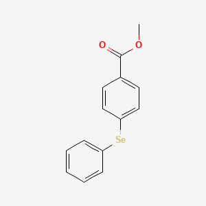 molecular formula C14H12O2Se B14329162 Benzoic acid, 4-(phenylseleno)-, methyl ester CAS No. 105417-32-1