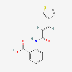 2-((1-Oxo-3-(3-thienyl)-2-propenyl)amino)benzoic acid