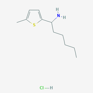 molecular formula C11H20ClNS B1432918 1-(5-Methylthiophen-2-yl)hexan-1-amine hydrochloride CAS No. 1864058-31-0