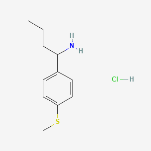 molecular formula C11H18ClNS B1432920 1-(4-(Methylthio)phenyl)butan-1-amine hydrochloride CAS No. 1864072-58-1