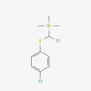 molecular formula C10H14Cl2SSi B14329202 {Chloro[(4-chlorophenyl)sulfanyl]methyl}(trimethyl)silane CAS No. 103559-17-7