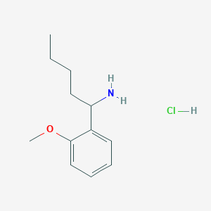 molecular formula C12H20ClNO B1432923 1-(2-Methoxyphenyl)pentan-1-amine hydrochloride CAS No. 1864072-57-0