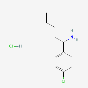 molecular formula C11H17Cl2N B1432925 1-(4-Chlorophenyl)pentan-1-amine hydrochloride CAS No. 91428-39-6
