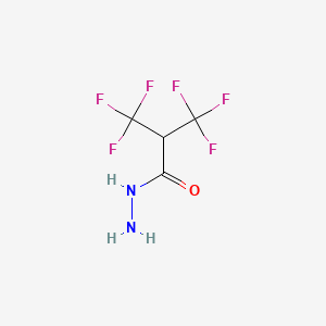 molecular formula C4H4F6N2O B14329258 Propanoic acid, 3,3,3-trifluoro-2-(trifluoromethyl)-, hydrazide CAS No. 105955-39-3