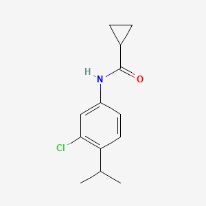 molecular formula C13H16ClNO B14329264 N-[3-Chloro-4-(propan-2-yl)phenyl]cyclopropanecarboxamide CAS No. 106827-23-0