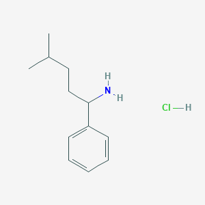molecular formula C12H20ClN B1432927 4-Methyl-1-phenylpentan-1-amine hydrochloride CAS No. 92696-97-4