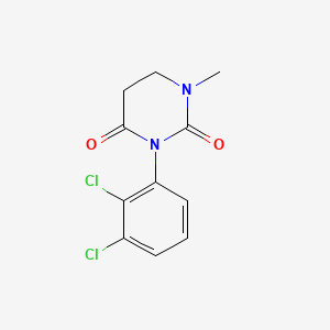 molecular formula C11H10Cl2N2O2 B14329283 2,4(1H,3H)-Pyrimidinedione, dihydro-3-(2,3-dichlorophenyl)-1-methyl- CAS No. 101394-19-8